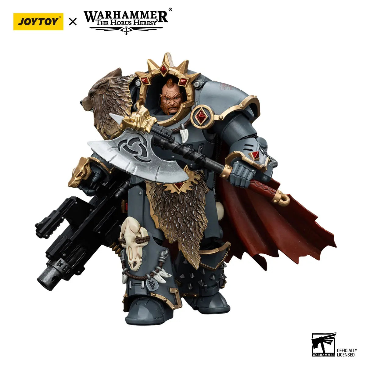 JOYTOY Warhammer 40k 1/18 Action Figures Space Wolves Hvarl Red-Blade
