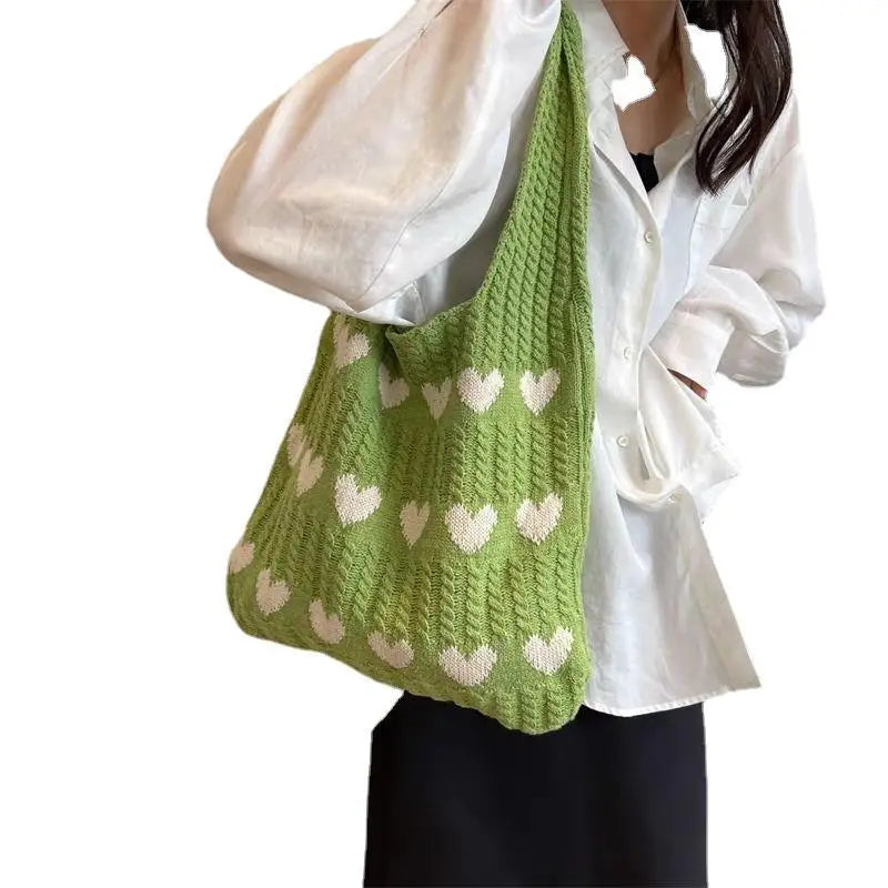 Knitted Love Shoulder Bag