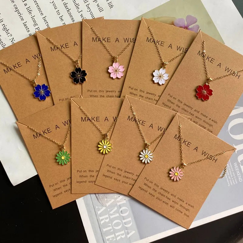 Flower Pendant Necklace - Assortment