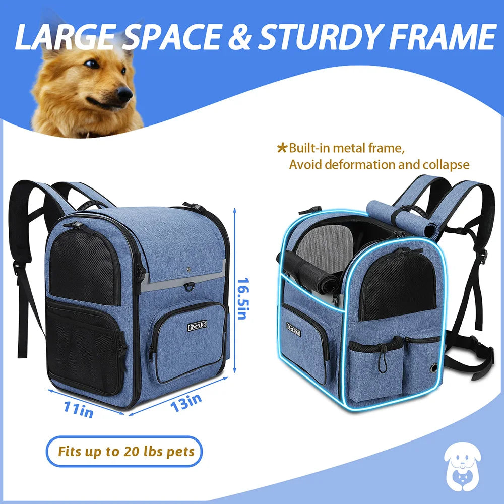 Pet Carrier Backpack Sturdy Frame