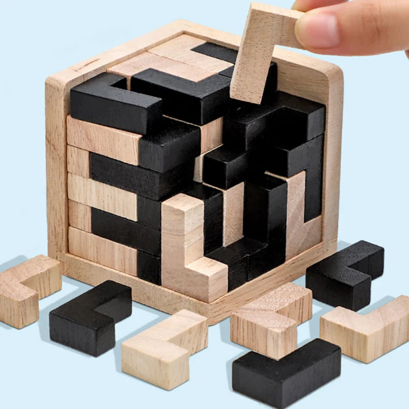 3D Wooden Cube Puzzle