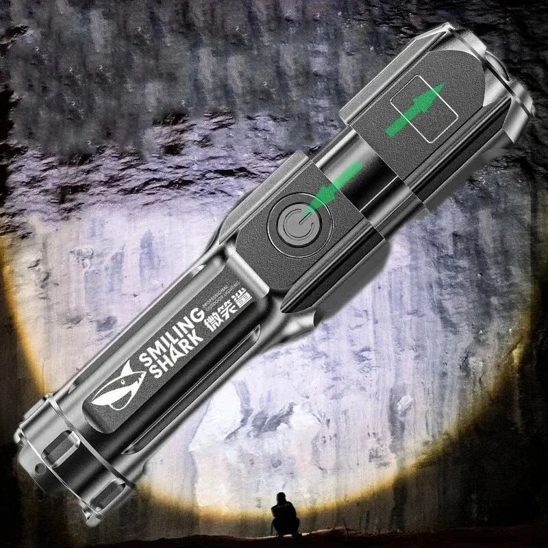 Strong LED Flashlights Telescopic Zoom