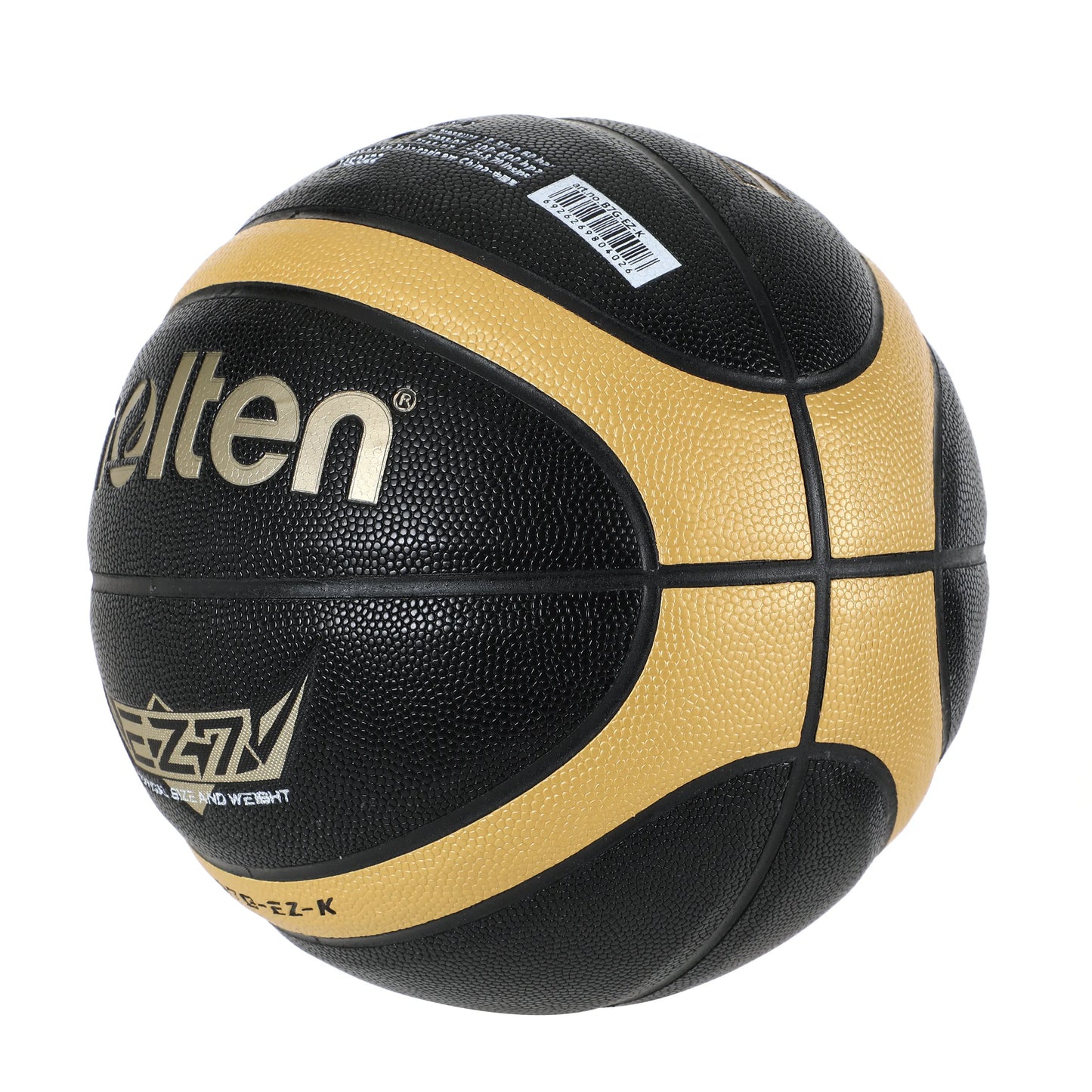 Molten Size 5 6 7 Basketball EZ-K Black Gold PU