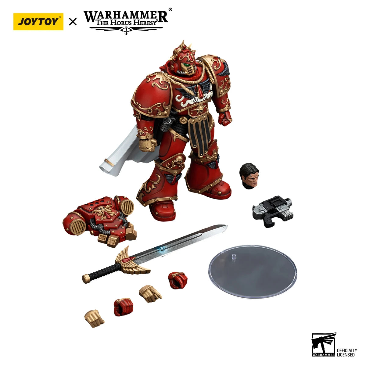 JOYTOY Warhammer 40k 1/18 Action Figures Anime 12.4cm Blood Angels Legion Praetor with Paragon Blade