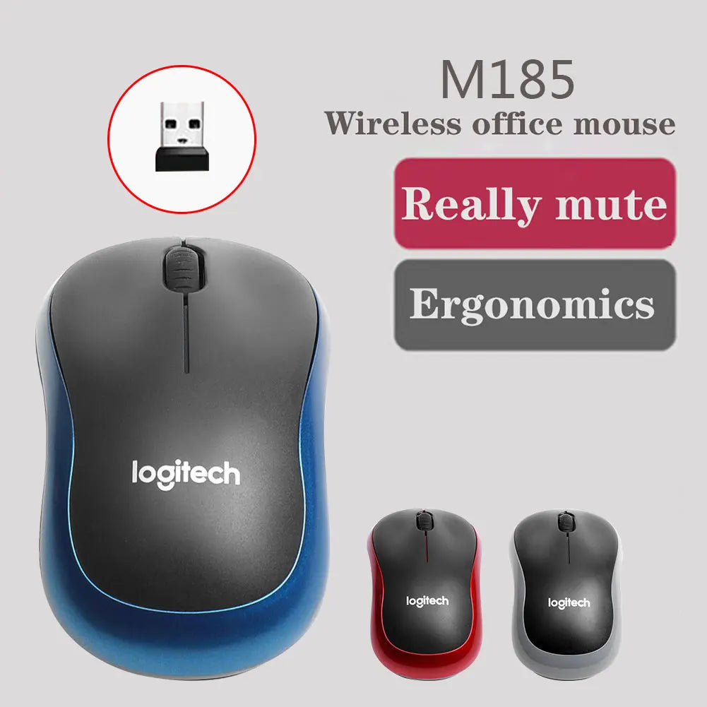 Logitech M185 Wireless Mouse 2.4 GHz USB 1000DPI