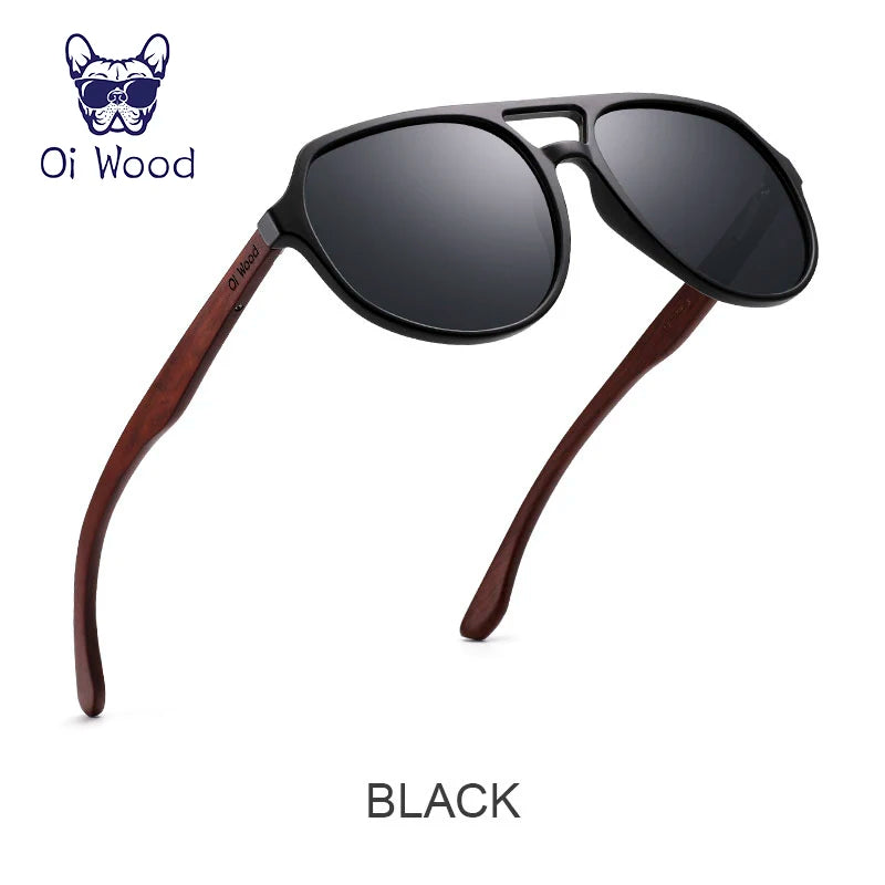 Oi Wood Brand Natural Wooden Sunglasses For Men Women Polarized Oculos De Sol