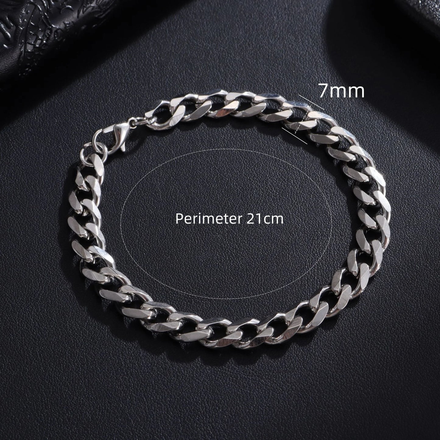 Chain Men Bracelet Classic Stainless Steel 3/5/7/9mm