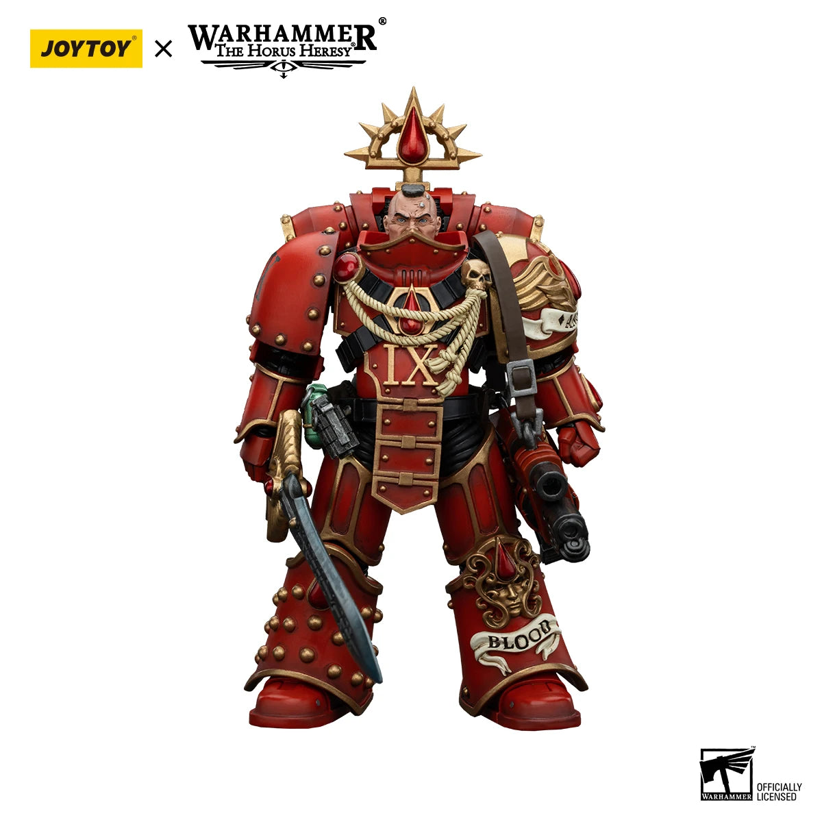 JOYTOY Warhammer 40k 1/18 Action Figures Anime 12.6cm Blood Angels Raldoron First Captain of the Blood Angels