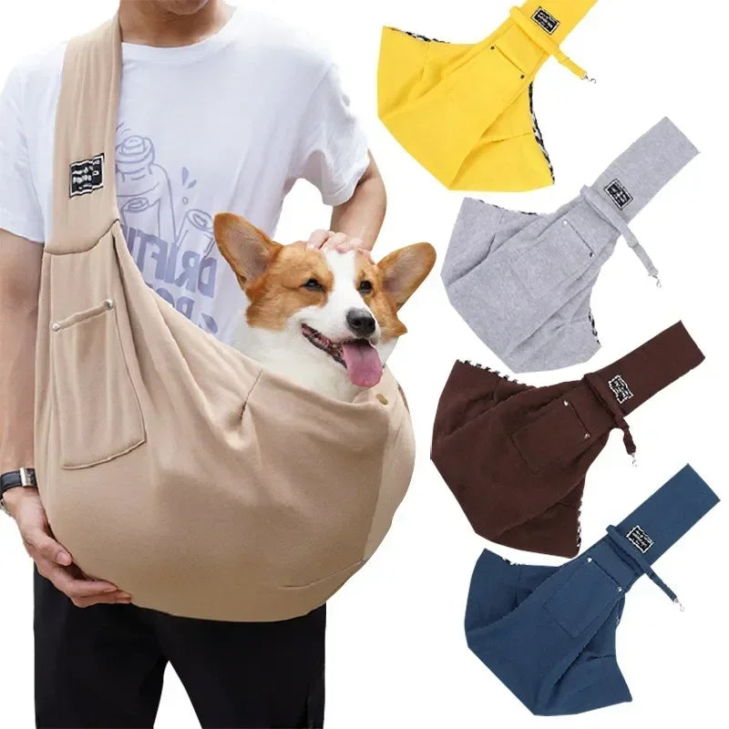 Cotton Crossbody Shoulder Pet Bag