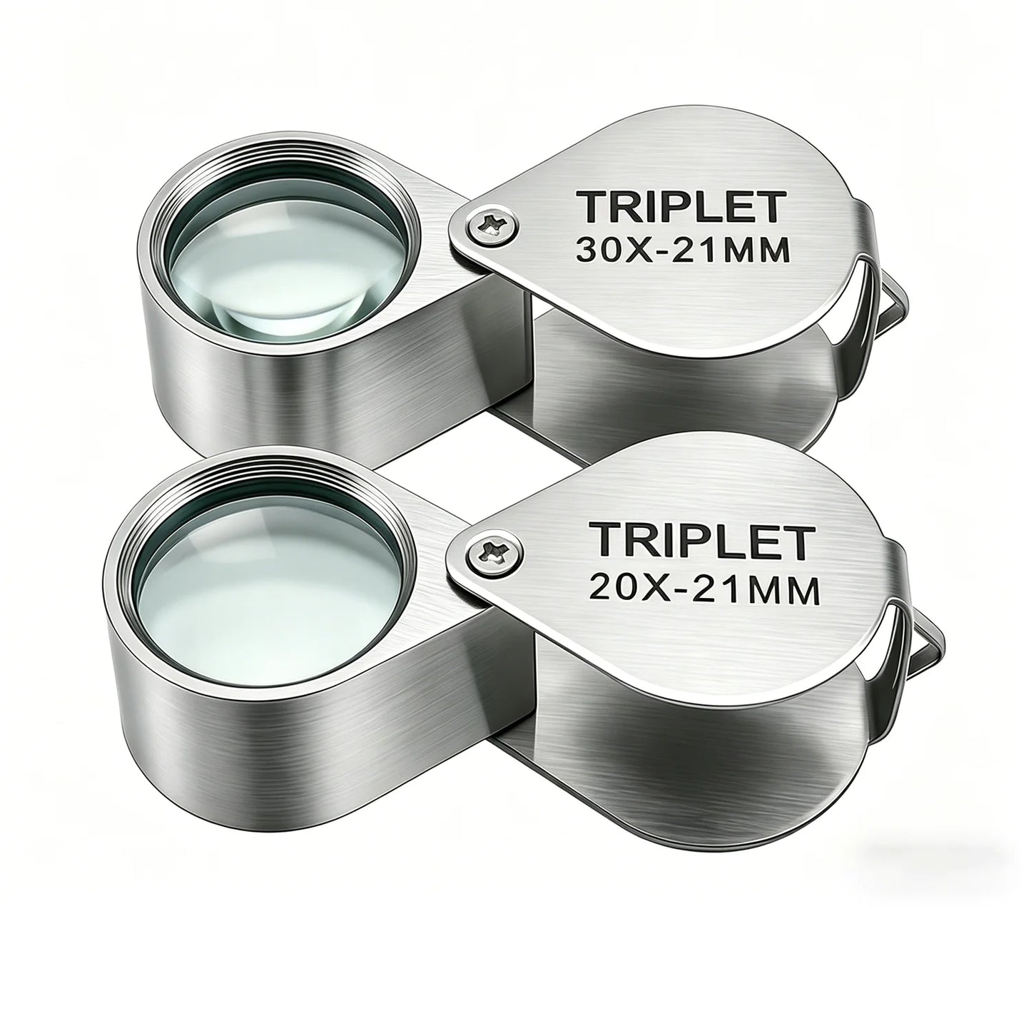 10-30X gold/silver 3 piece jewelry/reading magnifying glass