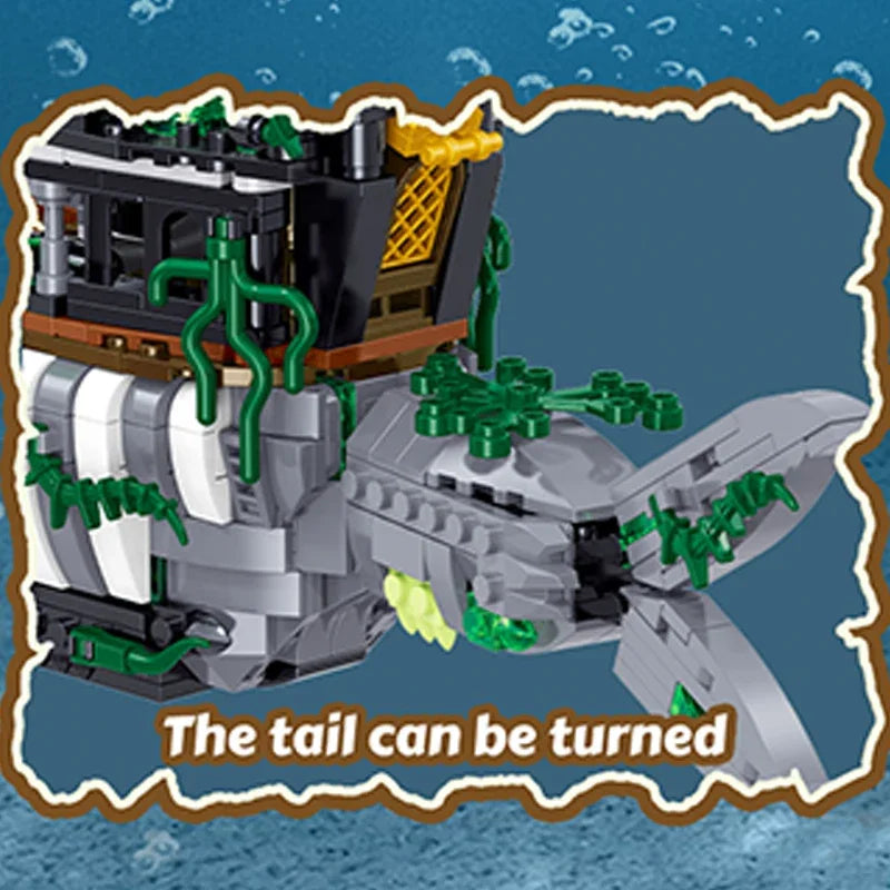 Ghost Sea Shark Pirate Ship Building Blocks 1155PCS