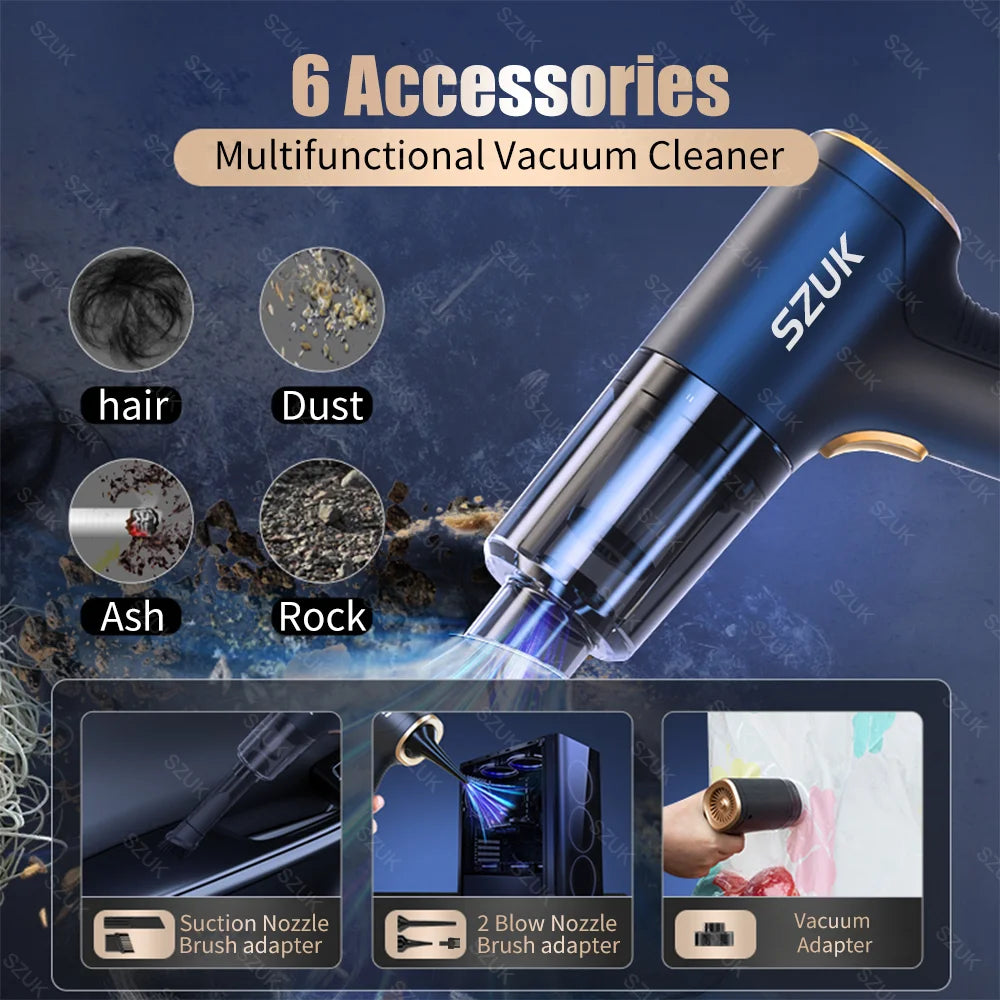 SZUK 98000PA Car Vacuum Cleaner Mini Powerful