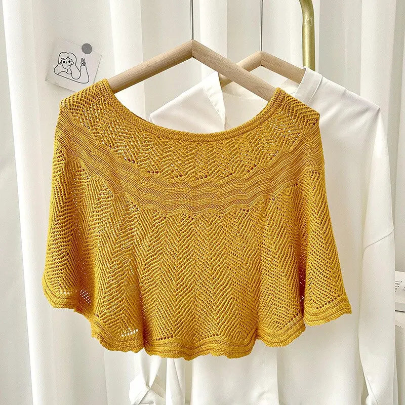 Autumn Pullover Knitted Cotton Shawls Korean