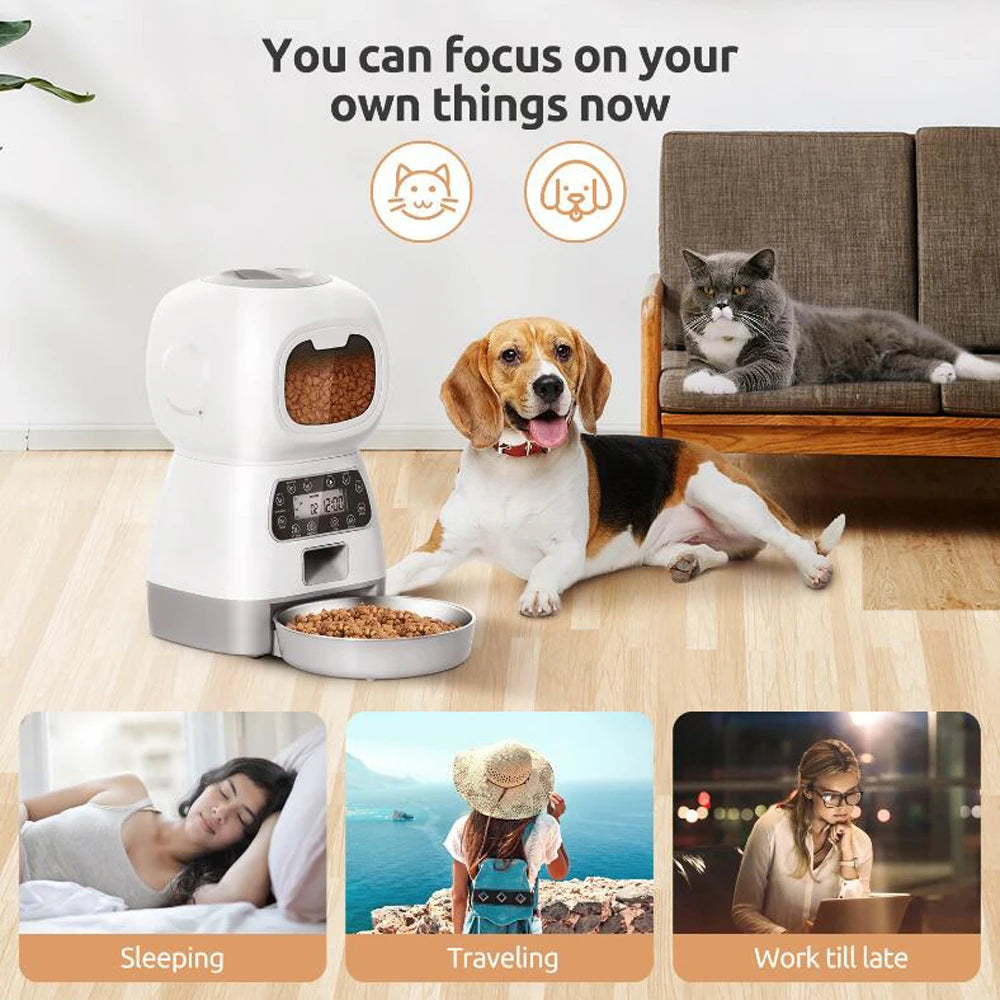 3.5L Automatic Pet Slow Dispenser WiFi Smart Swirl