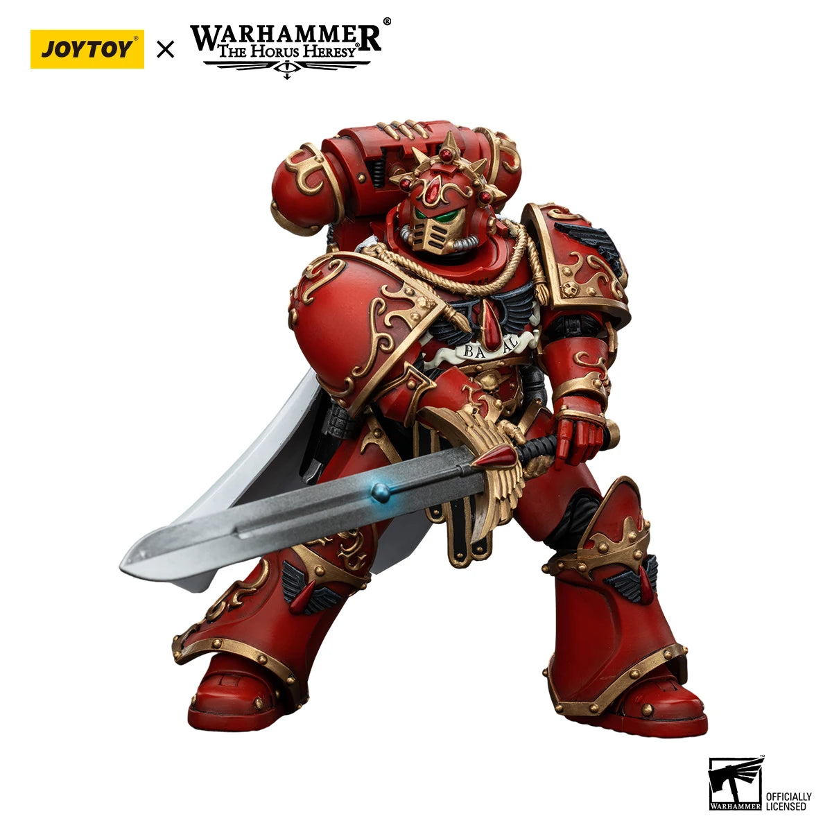 JOYTOY Warhammer 40k 1/18 Action Figures Anime 12.4cm Blood Angels Legion Praetor with Paragon Blade
