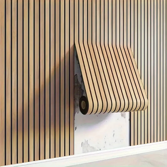 DIY Thick Brown Grid Wallpaper Faux Plaid Design Waterproof