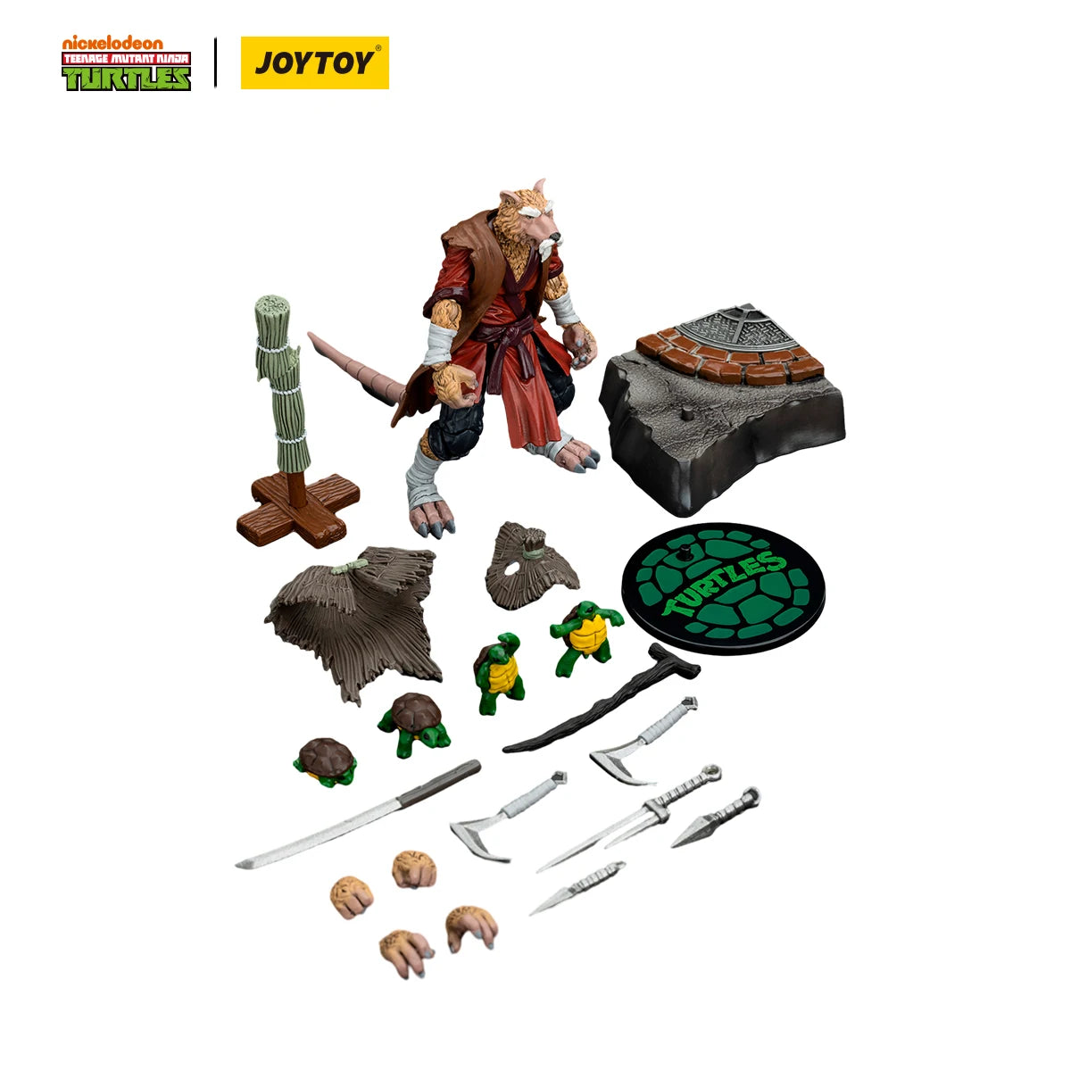 JOYTOY TMNT 1/18 Action Figures Anime 10.6cm TMNT-April O'Neil TMNT-Splinter