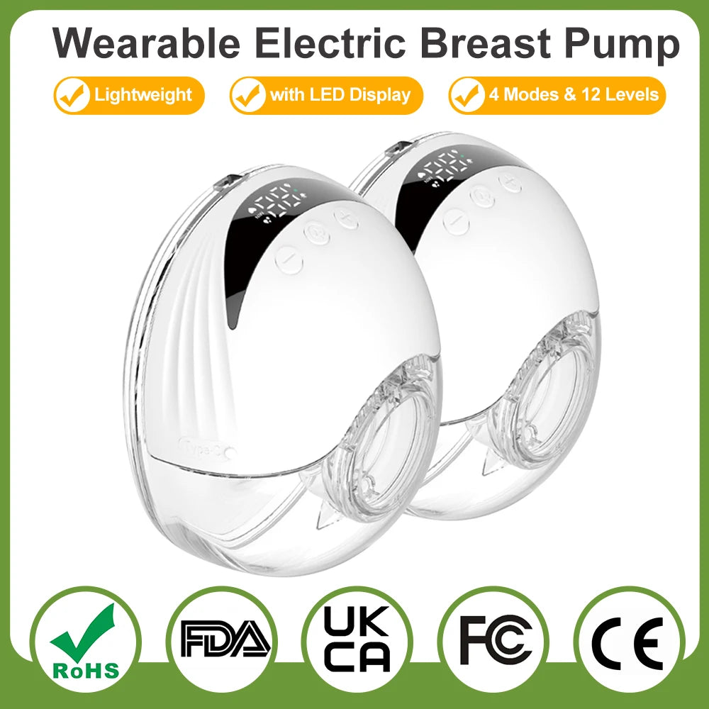 Wearable Lightweight Electric Breast Pump Hands Free