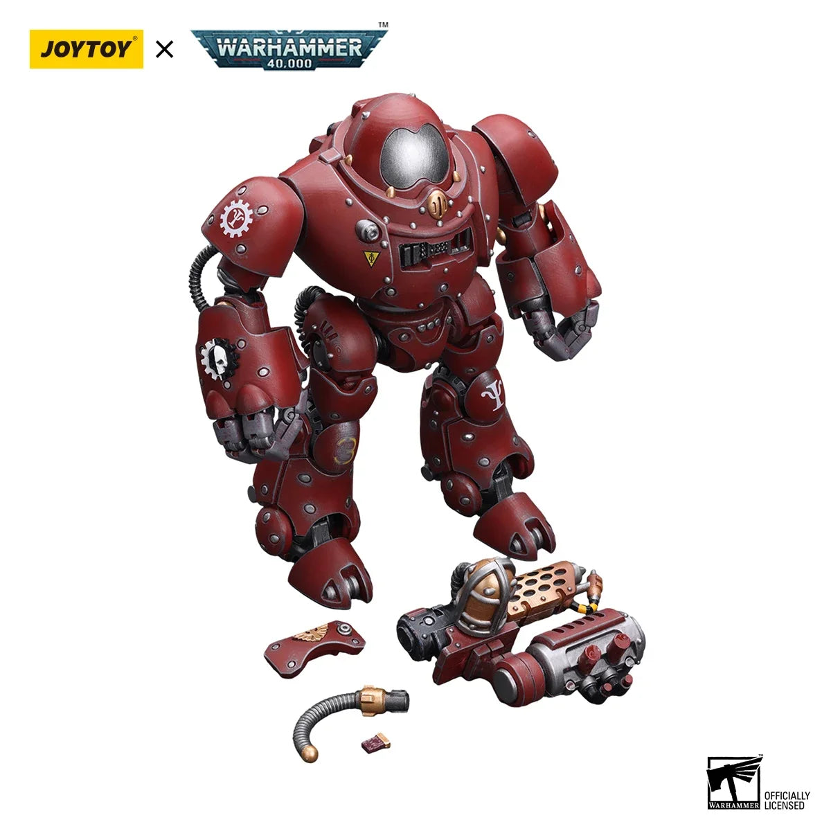 JOYTOY Warhammer 40k 1/18 Action Figures Mecha Anime  Adeptus Mechanicus Kastelan Robot with Incendine Combustor Model Toys