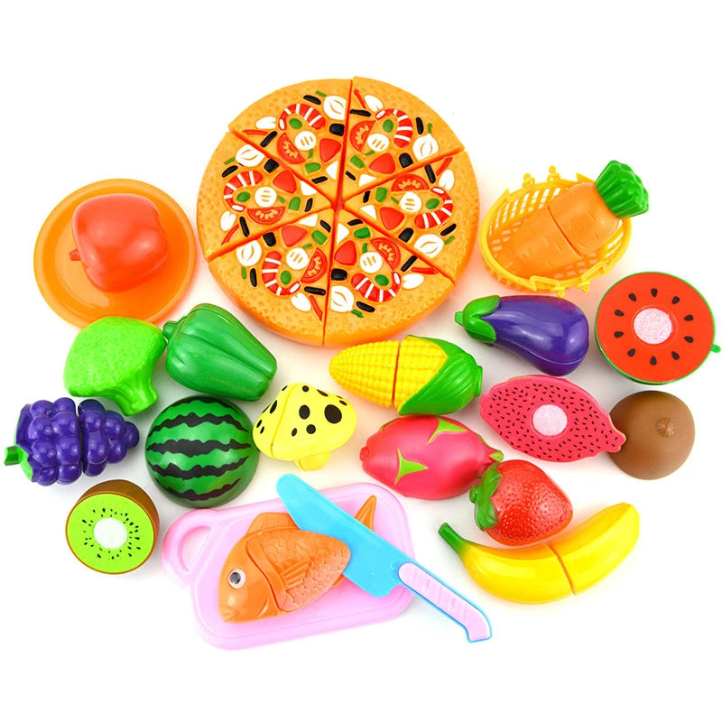 Kitchen Toys Plastic Cutting Food