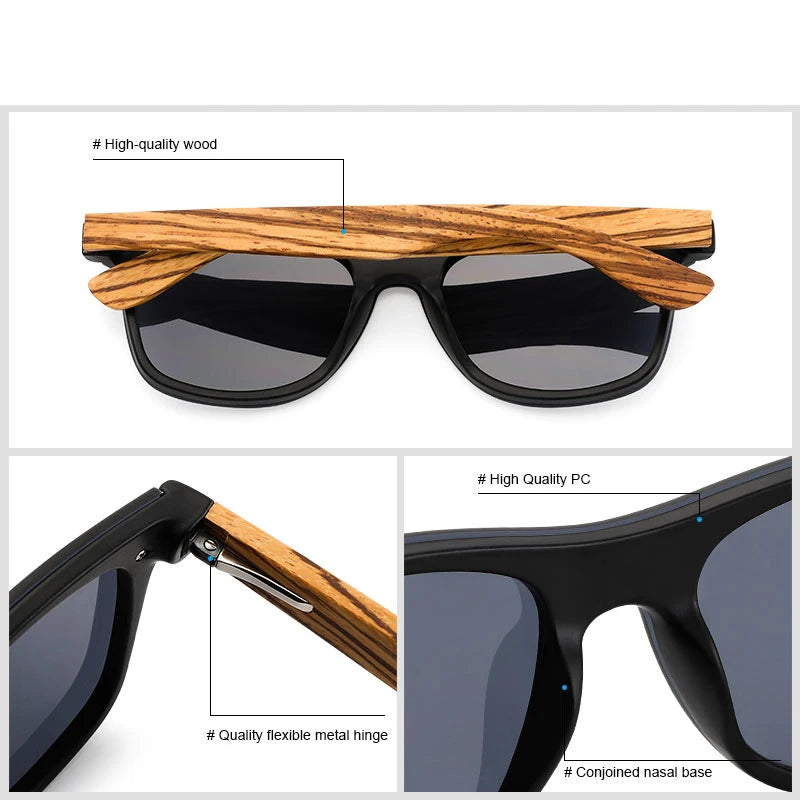 Oi Wood Sunglasses Women Men Sun Glasses Driving oculos Multi Color Uv 400