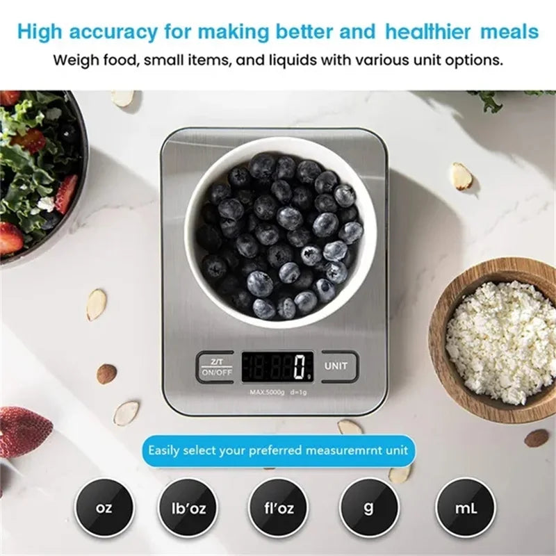 Digital Kitchen Scale 5kg/10kg Stainless Steel