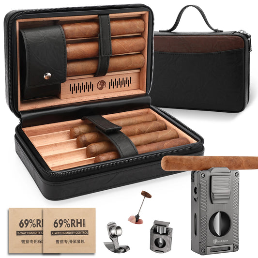Cedar Wood Travel Cigar Case