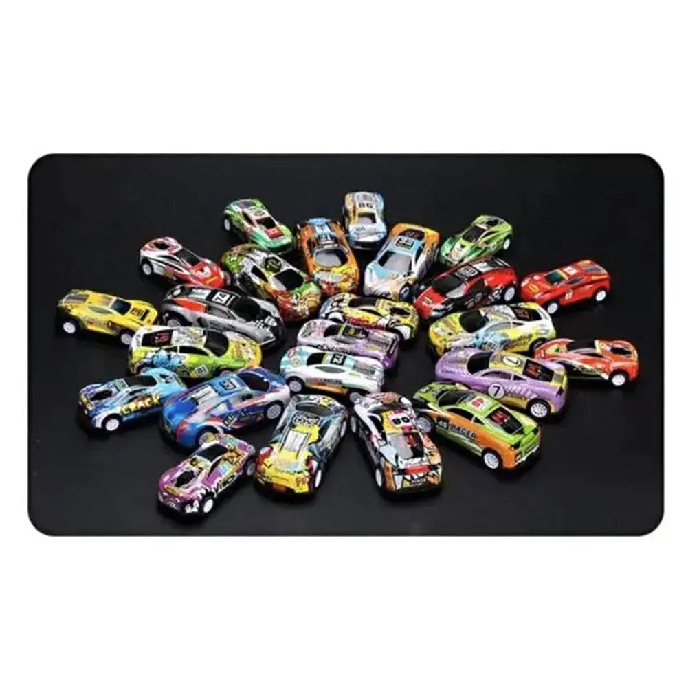 Mini Diecast Car Model Set with Storage Box