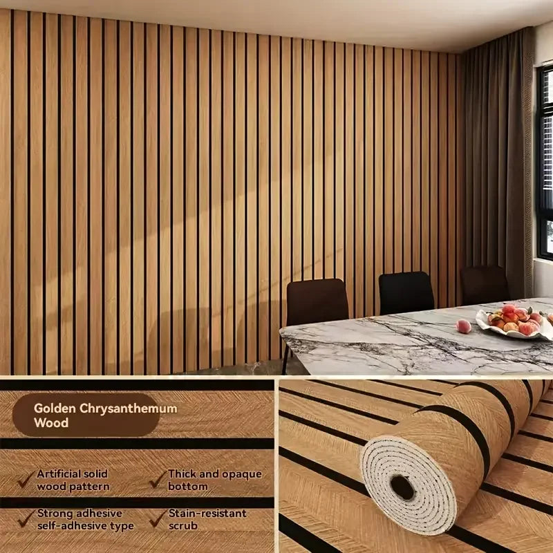 DIY Thick Brown Grid Wallpaper Faux Plaid Design Waterproof