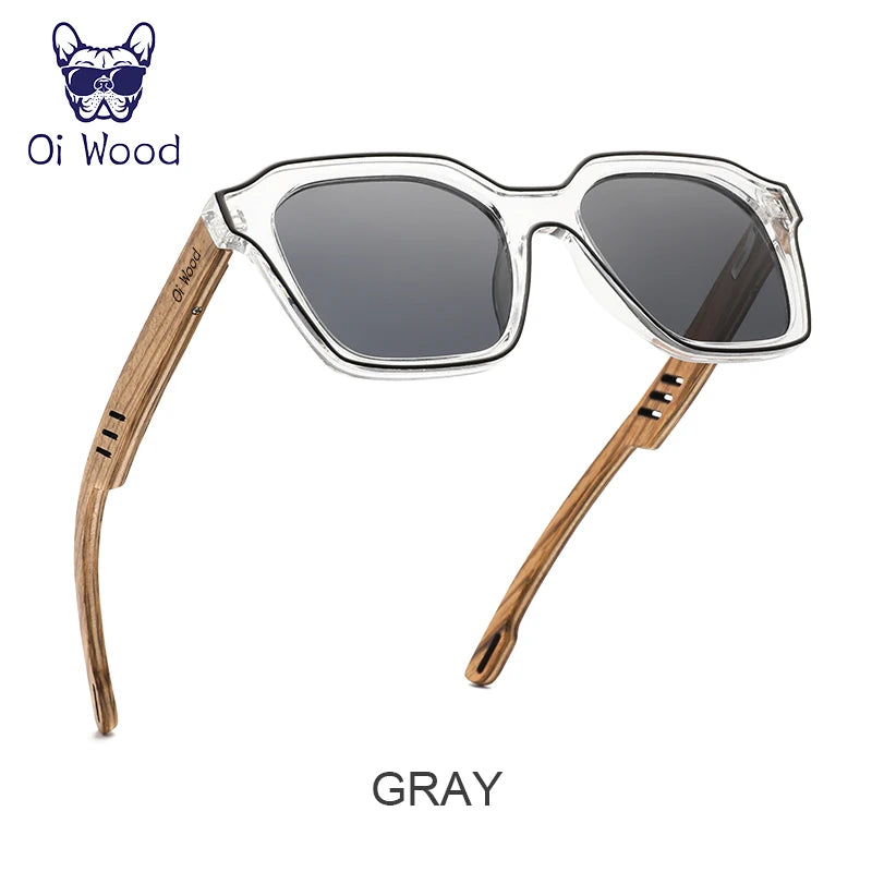 Oi Wood Sunglasses Women Designer Fashion Polarized Sun Glasses Men Luxury Brand Blue Lens Uv400 Wooden Sunglass Oi8061