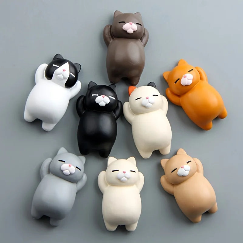 Cat refrigerator magnets 6/8Pcs