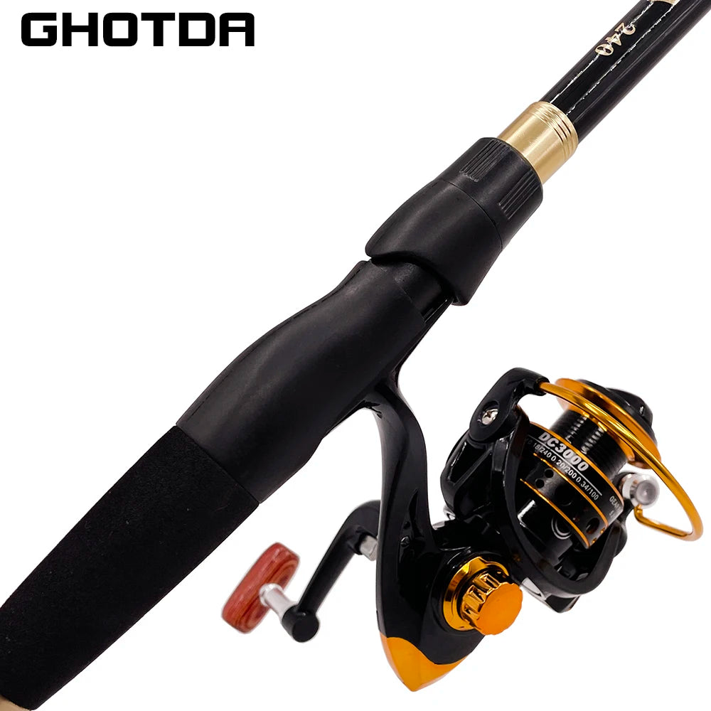 Ghotda 1.6-2.4M Telescopic Lure Rod With Spining Reel