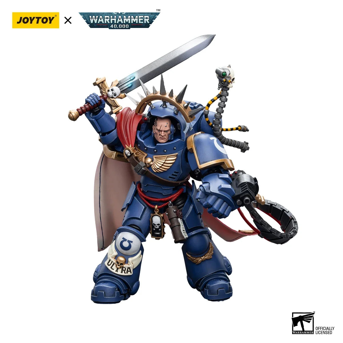 JOYTOY Warhammer 40k 1/18 Action Figures Anime Ultramarines Captain in Gravis Armour