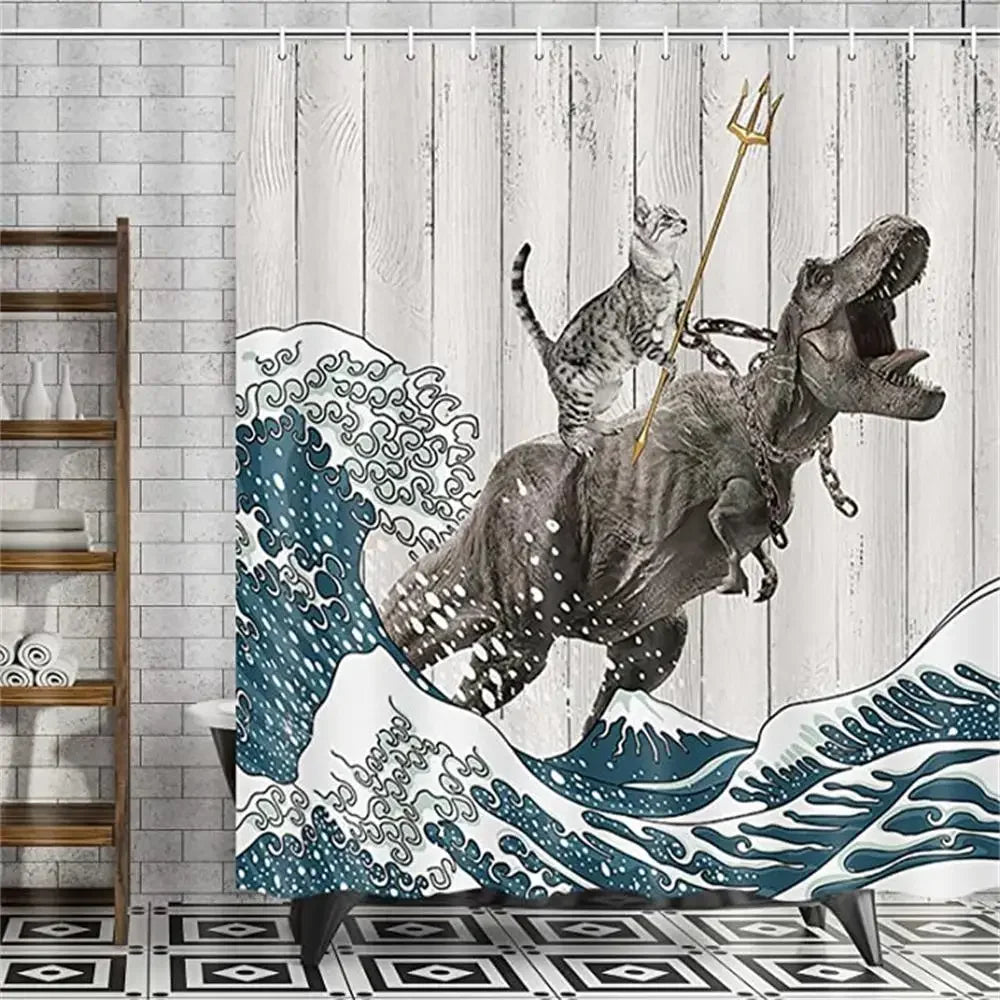 Funny Cat Shower Curtain