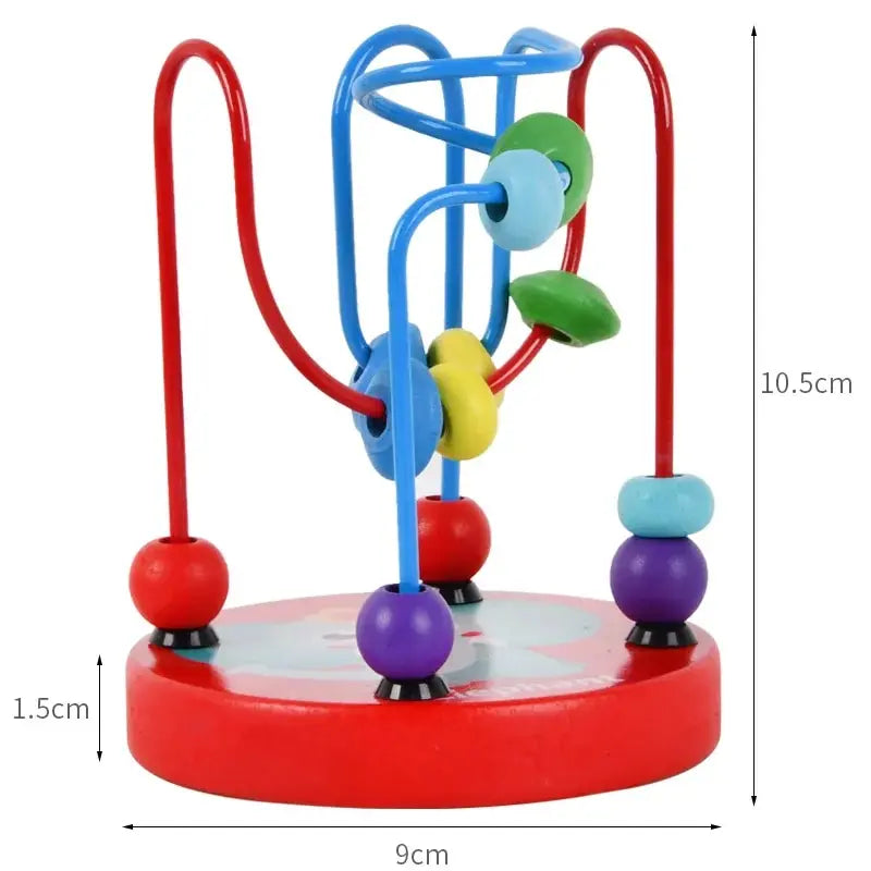 Colorful Wooden Roller Coaster Bead Maze Toy