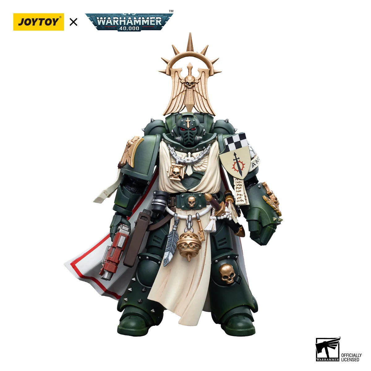 JOYTOY Warhammer 40k 1/18 Action Figures Anime 12cm Dark Angels Master Lazarus Master with Power Fist