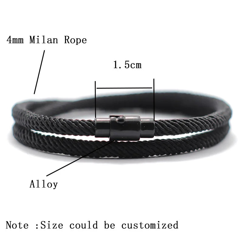 Minimalist Men Rope Magnetic Bracelet