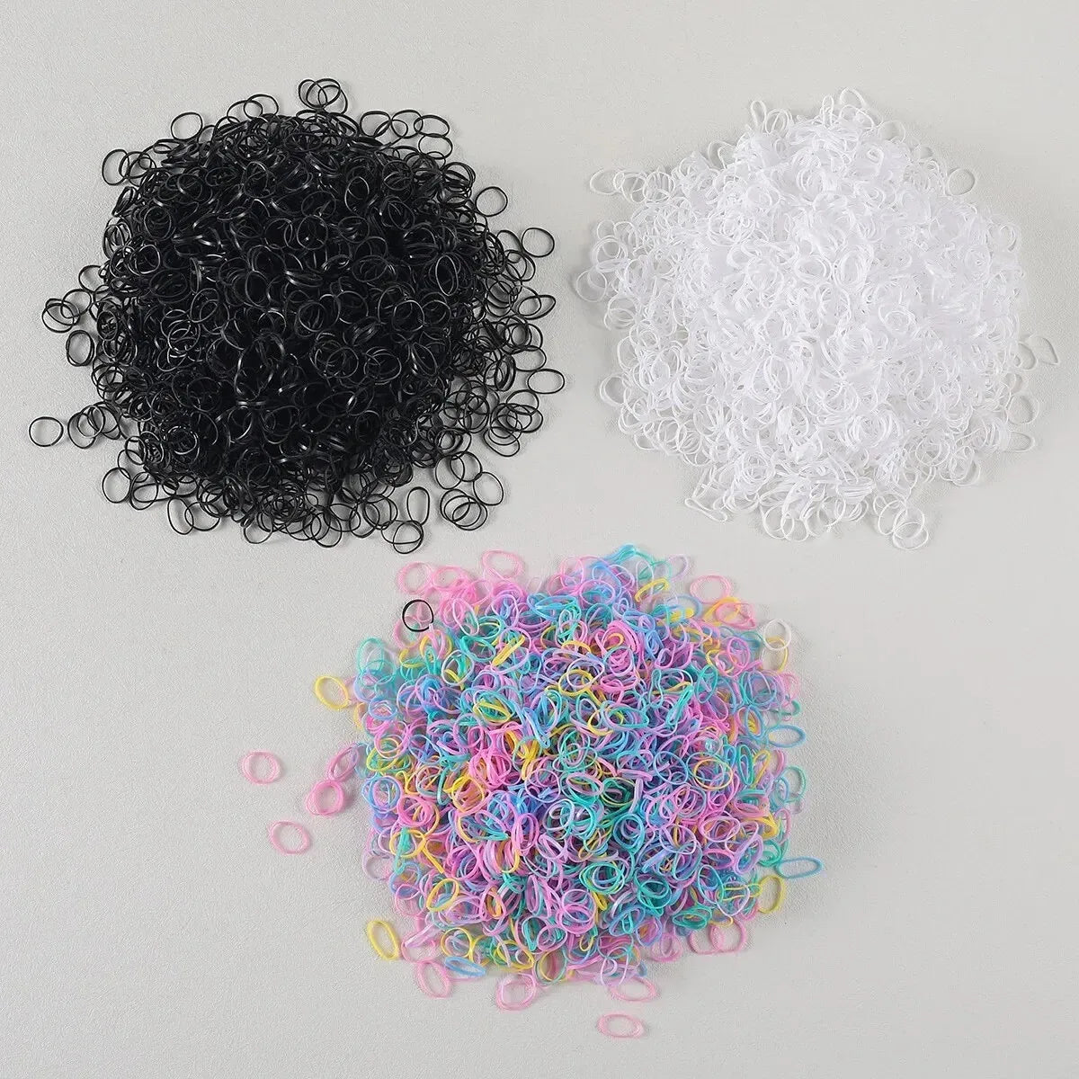 1500PCS Rubber Band Hair Ties