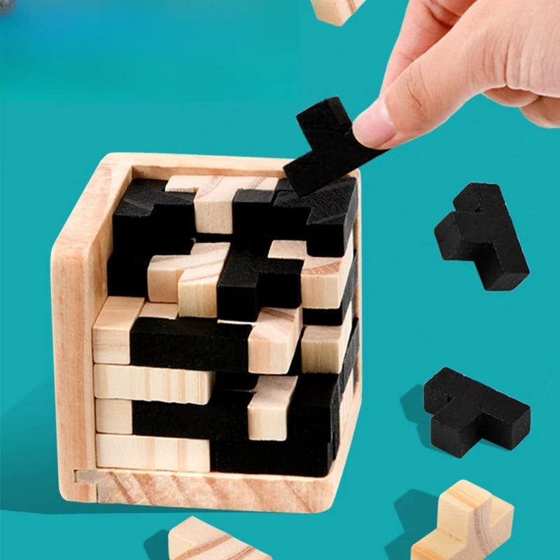 3D Wooden Cube Puzzle