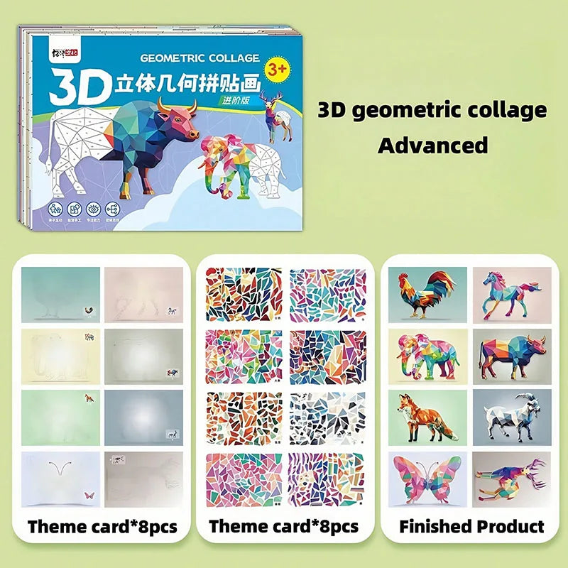3D Effect Jigsaw Puzzle Stickers