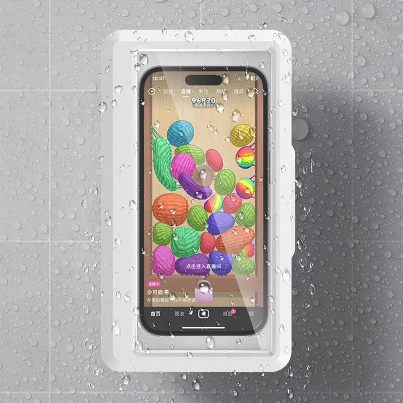 Bathroom Waterproof Phone Holder Self-adhesive