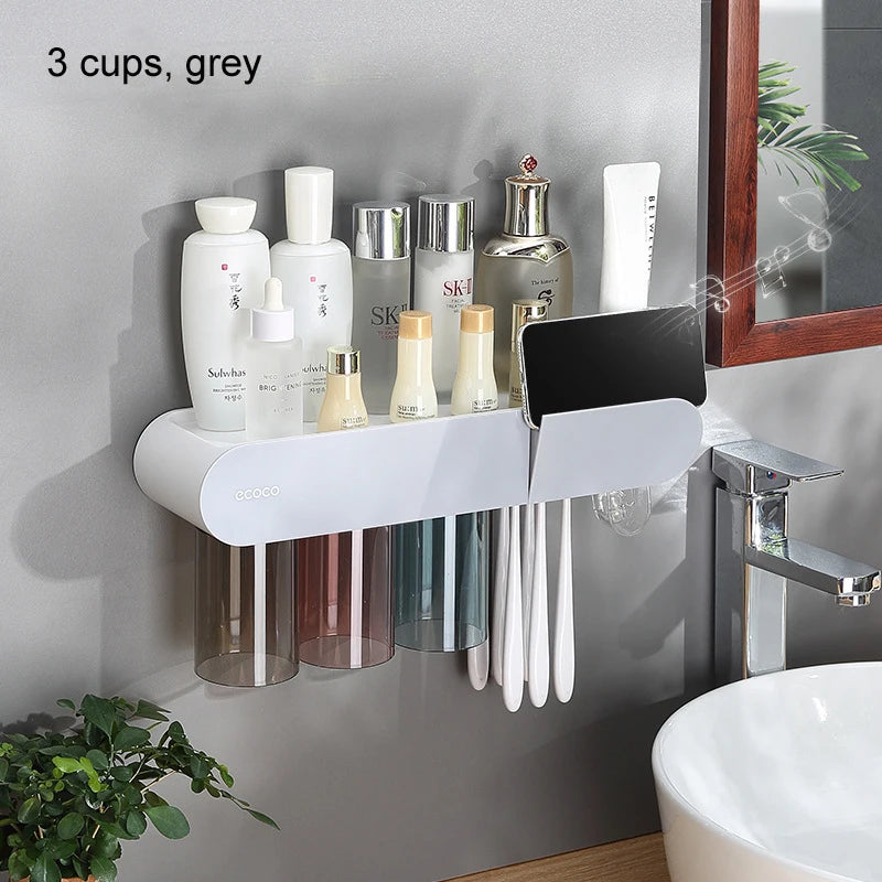 Bathroom Wall Toothbrush Organizer Set