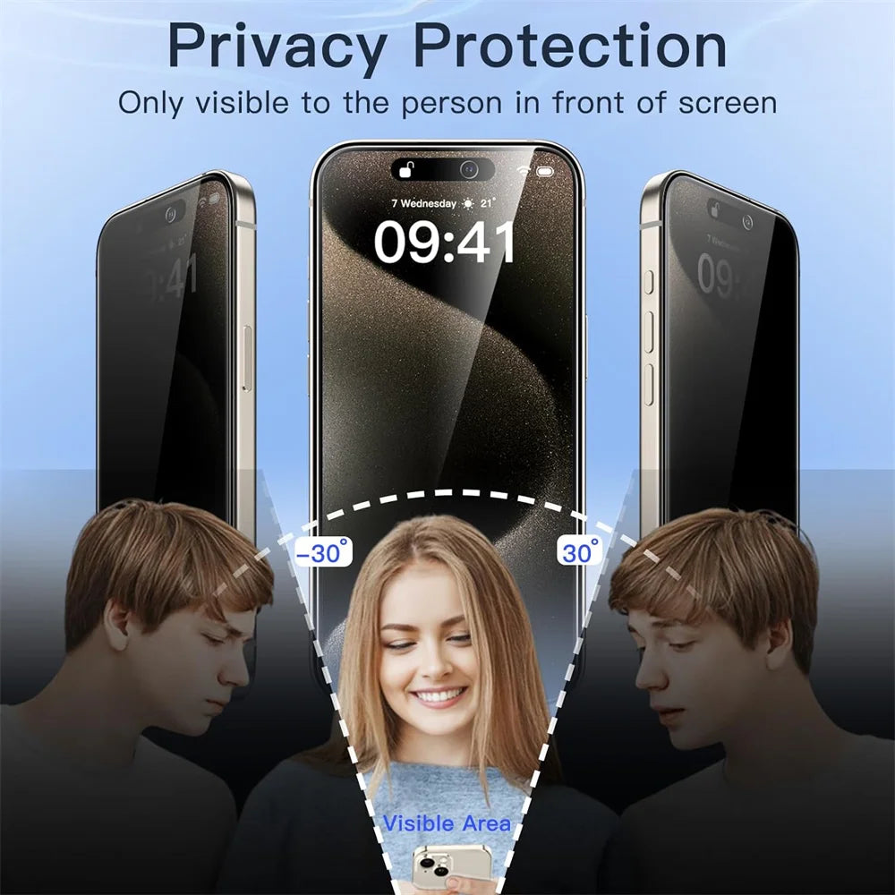 Privacy Screen Protector & Camera Protection Film For iPhone 17 16 15 14 13 Pro Max