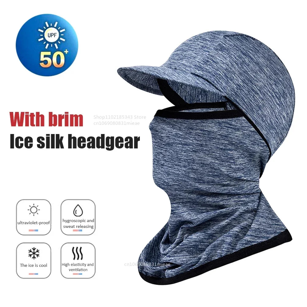 Ice Silk Headgear Sunscreen Face Cover UV Protection