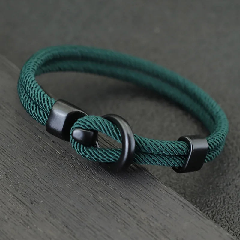 Rope Bracelet Men Double Layer