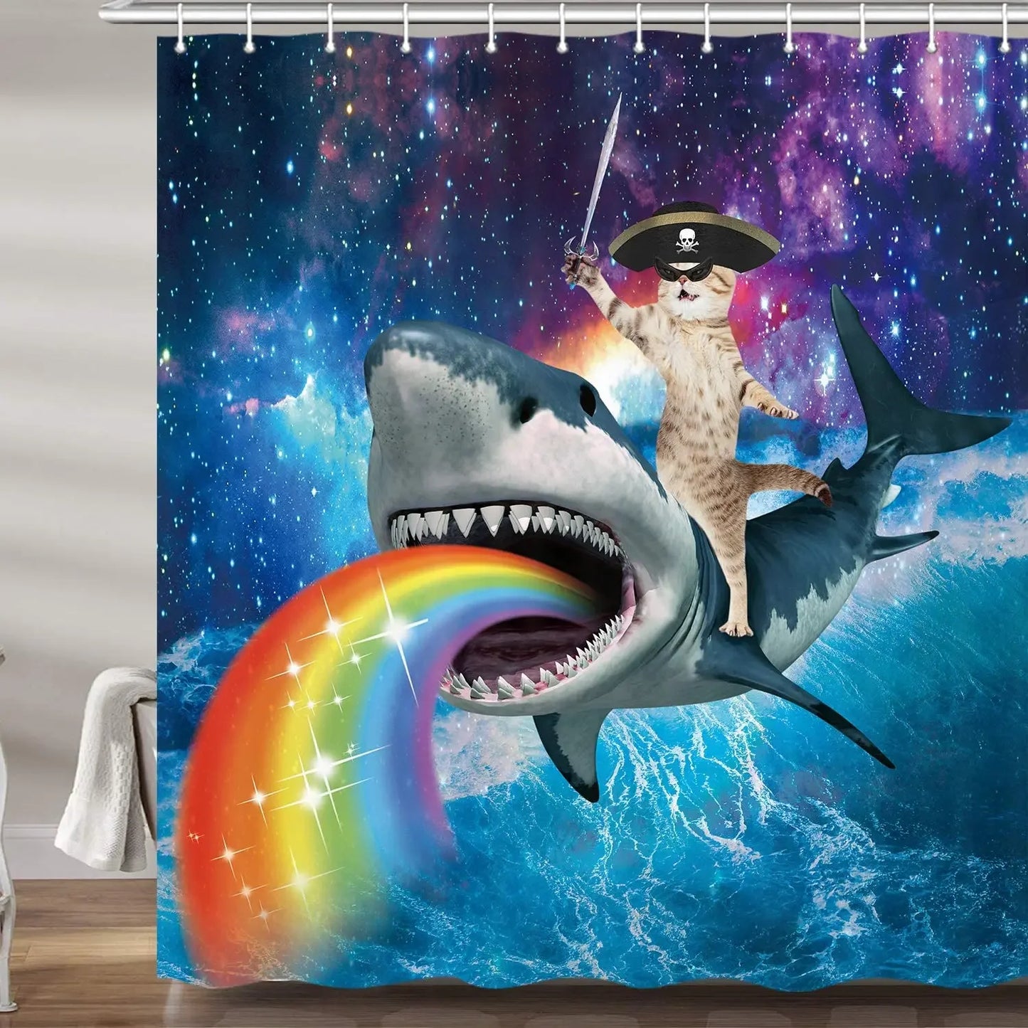 Funny Cat Shower Curtain