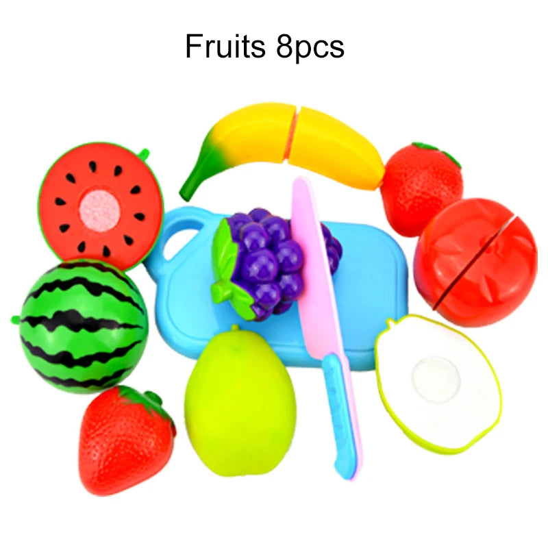 Kitchen Toys Plastic Cutting Food