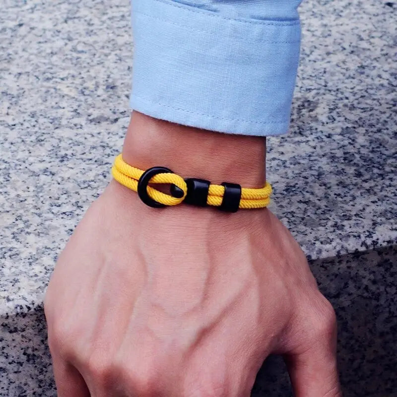 Rope Bracelet Men Double Layer