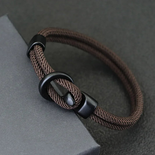 Rope Bracelet Men Double Layer