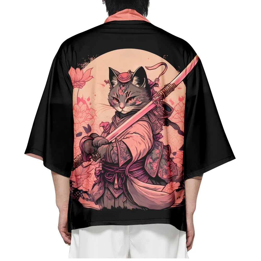 Kimono Japanese Traditional Vintage Samurai - CLOTHING TOP